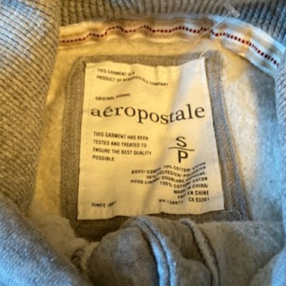 Aeropostale Grey Hoodie Ladies Junior Size Small NWOT - Picture 5 of 10